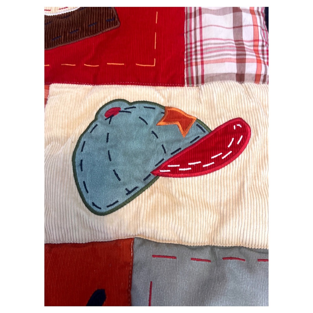 Kids Sports Patchwork Quilt Corduroy Plaid Blanket, Baseball, Football ,Soccer - Picture 8 of 16